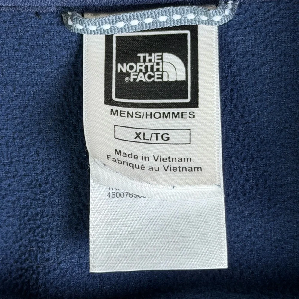 The North Face Mens TKA 100 Fleece Quarter Zip Pullover Navy Blue Sz XL